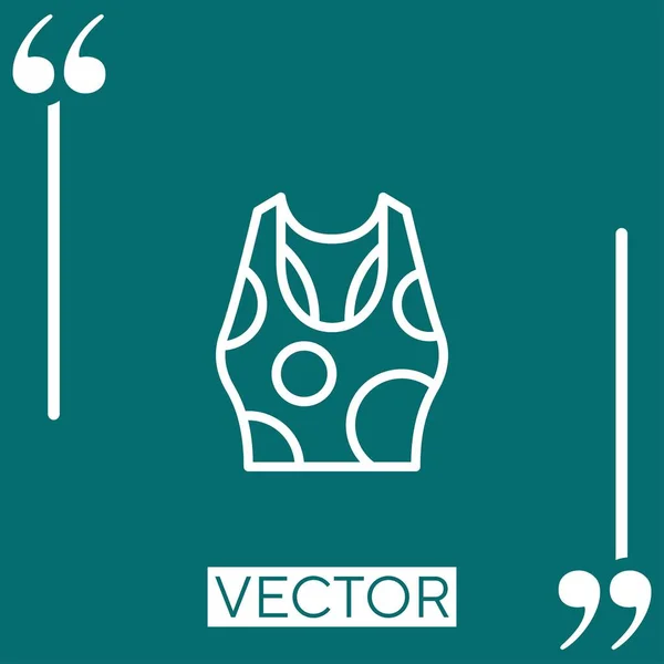 Icône Vectorielle Débardeur Icône Linéaire Ligne Course Modifiable — Image vectorielle