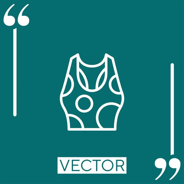 Ícone Vetor Superior Tanque Ícone Linear Linha Curso Editável — Vetor de Stock