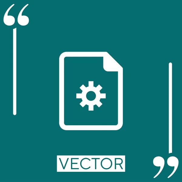 Arquivos Ícone Vetor Ícone Linear Linha Curso Editável — Vetor de Stock