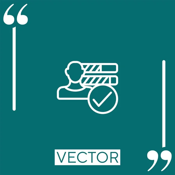 Compétence Icône Vectorielle Icône Linéaire Ligne Course Modifiable — Image vectorielle