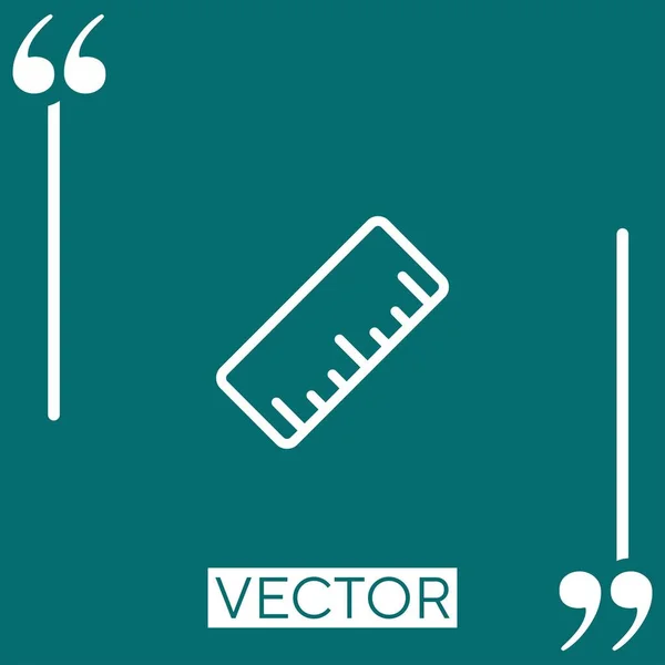 Lineal Vektor Symbol Lineares Symbol Editierbare Strichlinie — Stockvektor