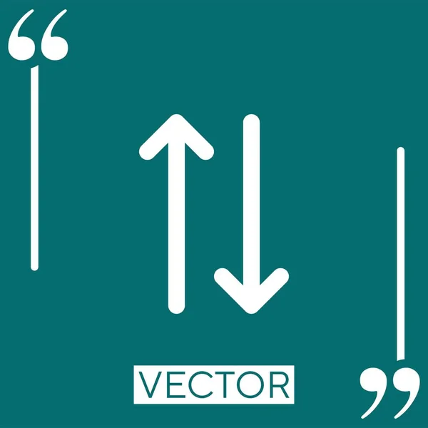 Sort Vector Icon Icono Lineal Línea Carrera Editable — Vector de stock