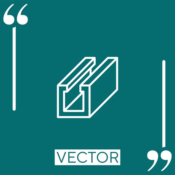 Icono Vector Haz Icono Lineal Línea Carrera Editable — Vector de stock