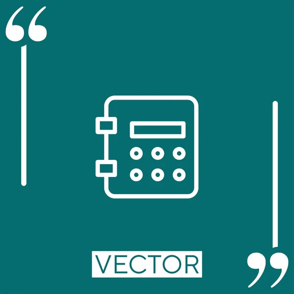 Depositar Icono Vector Icono Lineal Línea Carrera Editable — Vector de stock