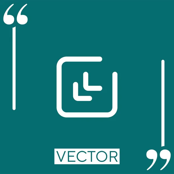 Ícone Vetorial Seta Diagonal Ícone Linear Linha Curso Editável — Vetor de Stock