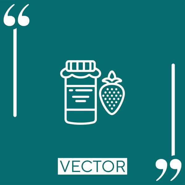 Jam Vector Icon Icono Lineal Línea Carrera Editable — Archivo Imágenes Vectoriales