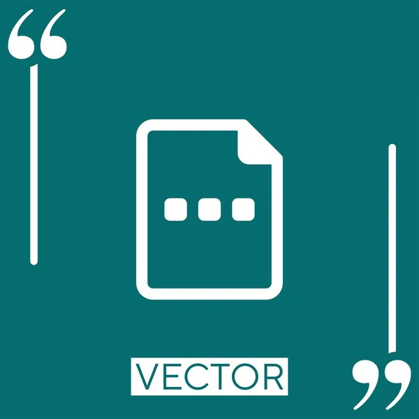 Arquivos Ícone Vetor Ícone Linear Linha Curso Editável — Vetor de Stock