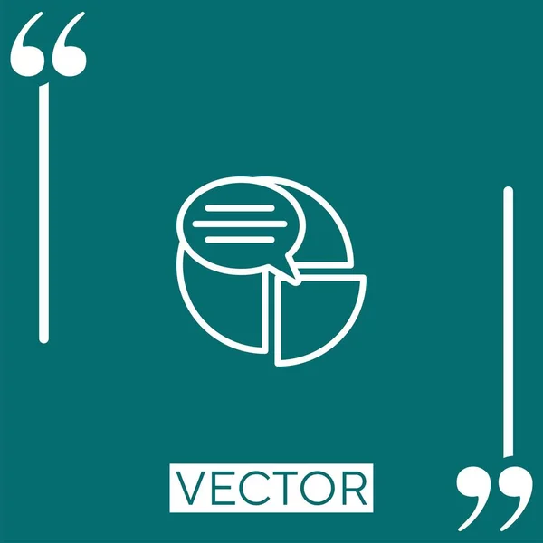 Analytics Vektor Symbol Lineares Symbol Editierbare Strichlinie — Stockvektor
