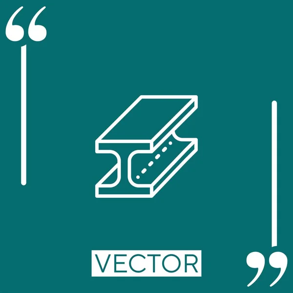 Beam Vector Icon Ícone Linear Linha Curso Editável — Vetor de Stock