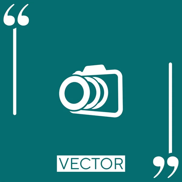 Foto Vector Icoon Lineair Icoon Aanpasbare Slaglijn — Stockvector