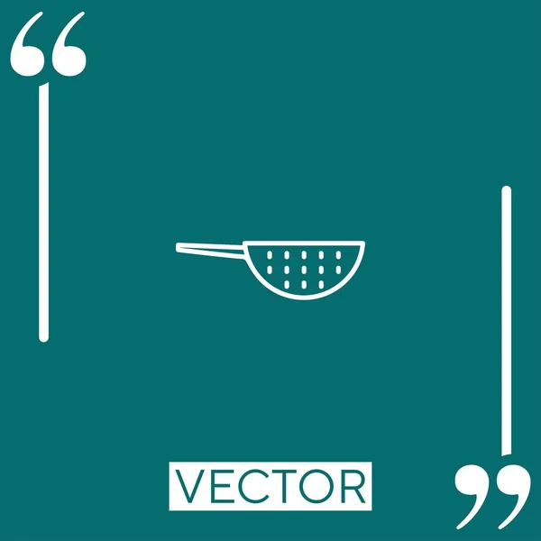 Sieb Vektor Symbol Lineares Symbol Editierbare Strichlinie — Stockvektor