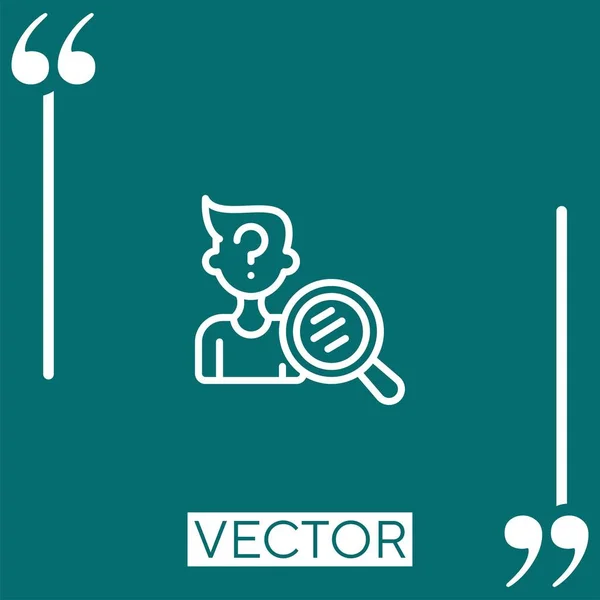 Icône Vectorielle Client Icône Linéaire Ligne Course Modifiable — Image vectorielle