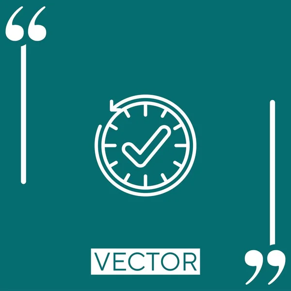 Fecha Límite Icono Vector Icono Lineal Línea Carrera Editable — Vector de stock