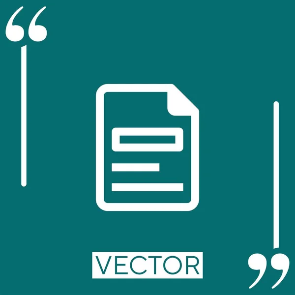 Arquivos Ícone Vetor Ícone Linear Linha Curso Editável —  Vetores de Stock