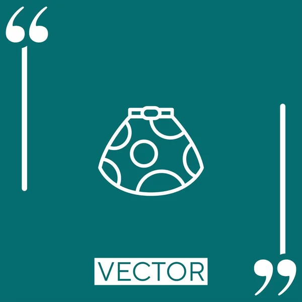 Falda Vector Icono Icono Lineal Línea Carrera Editable — Vector de stock