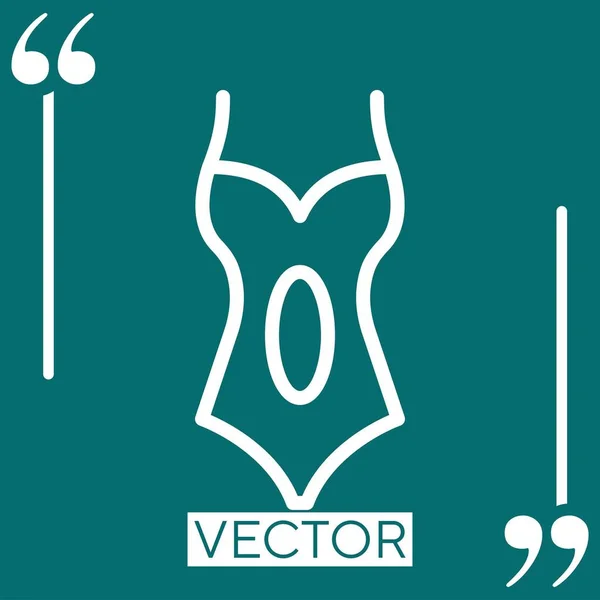 Traje Baño Icono Vector Icono Lineal Línea Carrera Editable — Archivo Imágenes Vectoriales