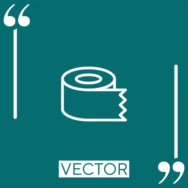 Tissue Roll Vector Icon Linear Icon Editable Stroke Line — Stock Vector
