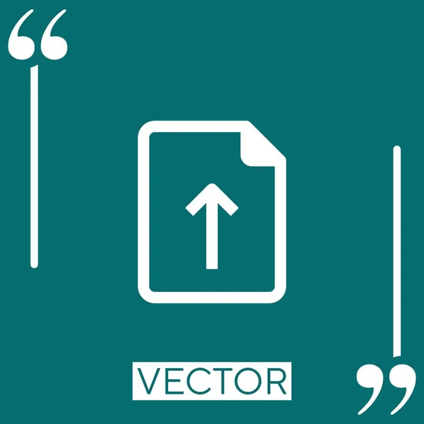 Arquivos Ícone Vetor Ícone Linear Linha Curso Editável — Vetor de Stock