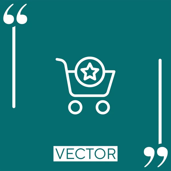 Vektor Symbol Lineares Symbol Editierbare Strichlinie — Stockvektor