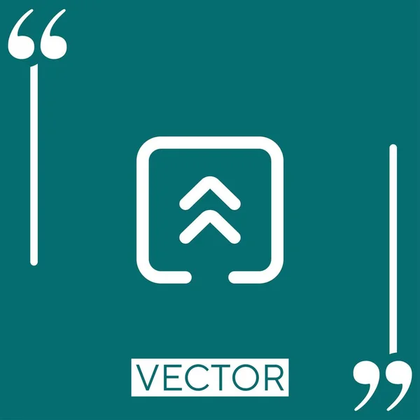 Arrow Vector Icon Icono Lineal Línea Carrera Editable — Vector de stock