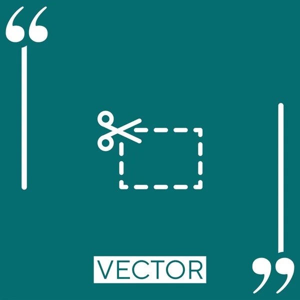 Voucher Vector Icoon Lineair Icoon Aanpasbare Slaglijn — Stockvector