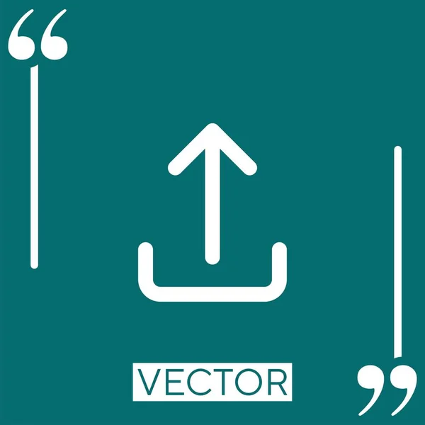 Вверх Иконка Вектора Стрелки Линейная Редактируемая Линия Хода — стоковый вектор