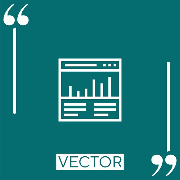 Ícone Vetor Navegador Ícone Linear Linha Curso Editável — Vetor de Stock