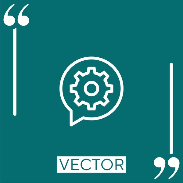 Ícone Vetor Chat Ícone Linear Linha Curso Editável — Vetor de Stock