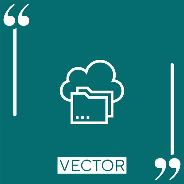 Ícone Vetor Pasta Ícone Linear Linha Curso Editável — Vetor de Stock