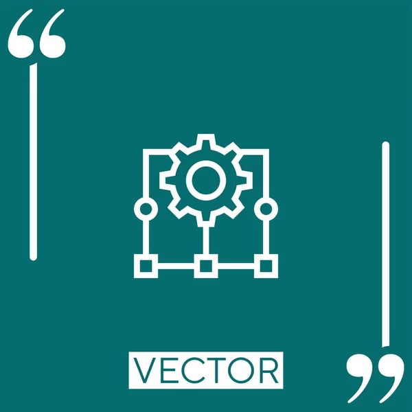 Icono Vector Red Icono Lineal Línea Carrera Editable — Archivo Imágenes Vectoriales