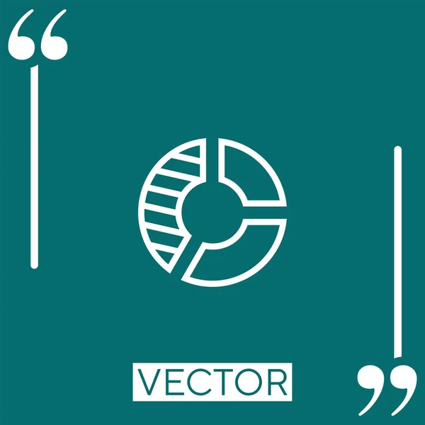 Gráfico Circular Icono Vectorial Icono Lineal Línea Carrera Editable — Vector de stock