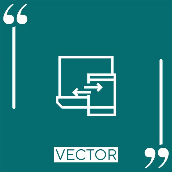 Ícone Vetorial Responsivo Ícone Linear Linha Curso Editável — Vetor de Stock