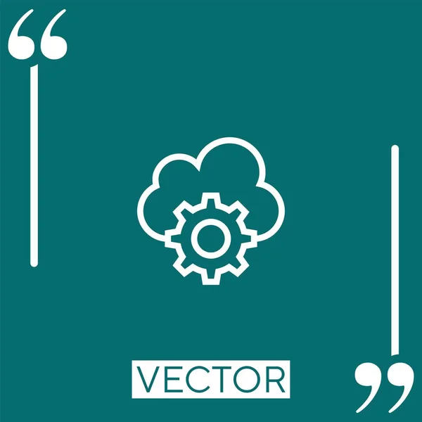 Configuración Vector Icono Icono Lineal Línea Carrera Editable — Archivo Imágenes Vectoriales