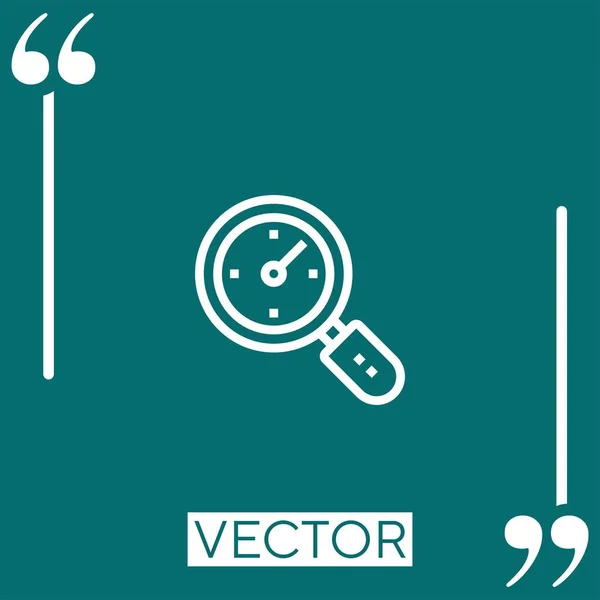 Tacho Vektorsymbol Lineares Symbol Editierbare Strichlinie — Stockvektor