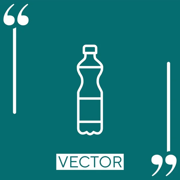 Flasche Fanta Vektor Symbol Lineares Symbol Editierbare Strichlinie — Stockvektor