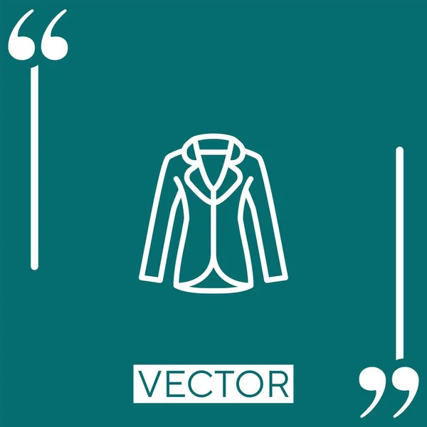 Coat Vector Icon Linear Icon Editable Stroke Line — Stock Vector