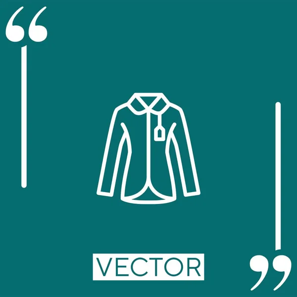 Coat Vector Icon Icono Lineal Línea Carrera Editable — Vector de stock