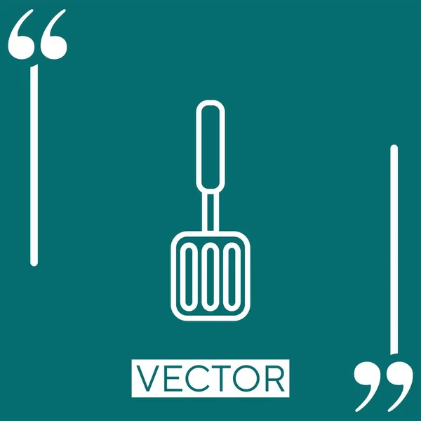 Kochen Schaufel Vektor Symbol Lineares Symbol Editierbare Strichlinie — Stockvektor