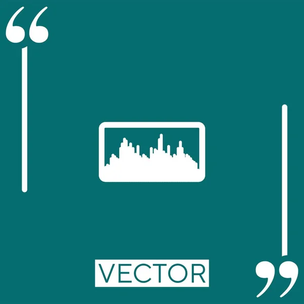 Ícone Vetor Foto Ícone Linear Linha Curso Editável — Vetor de Stock