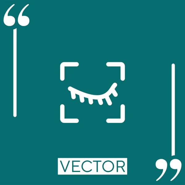 Négyzet Vektor Ikon Lineáris Ikon Szerkeszthető Vonal — Stock Vector