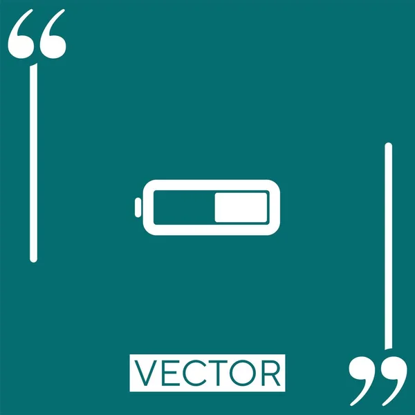 Power Vector Icon Icono Lineal Línea Carrera Editable — Vector de stock