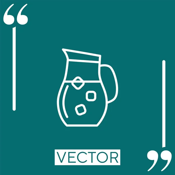 Limonada Lanzador Vector Icono Icono Lineal Línea Carrera Editable — Vector de stock