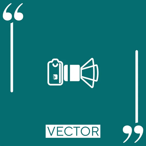 Kamera Vektor Symbol Lineares Symbol Editierbare Strichlinie — Stockvektor