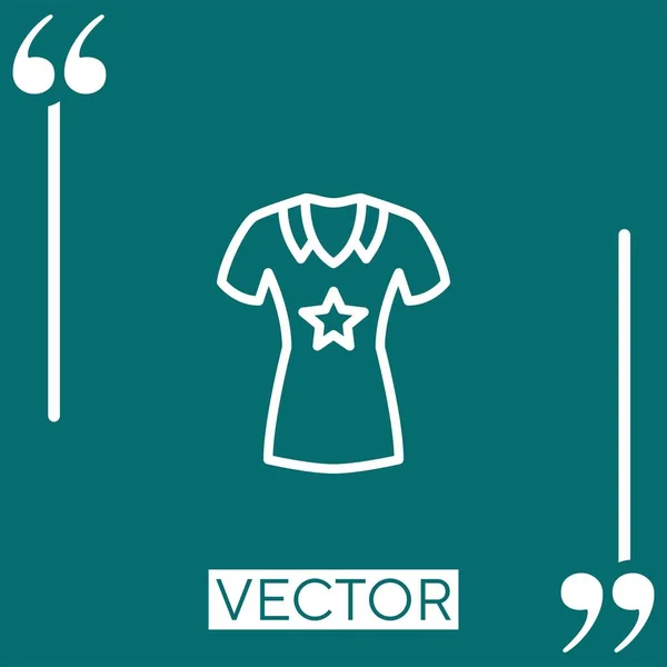 Shirt Vector Icon Linear Icon Editable Stroke Line — Stock Vector