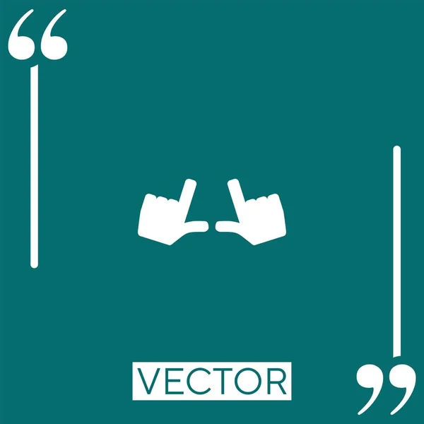 Zwei Vektorsymbole Lineares Symbol Editierbare Strichlinie — Stockvektor