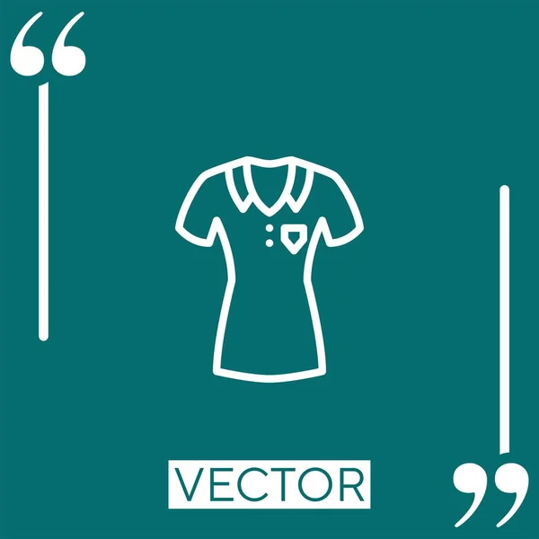 Gömlek Vektör Simgesi Doğrusal Simgesi Düzenlenebilir Vuruş Çizgisi — Stok Vektör