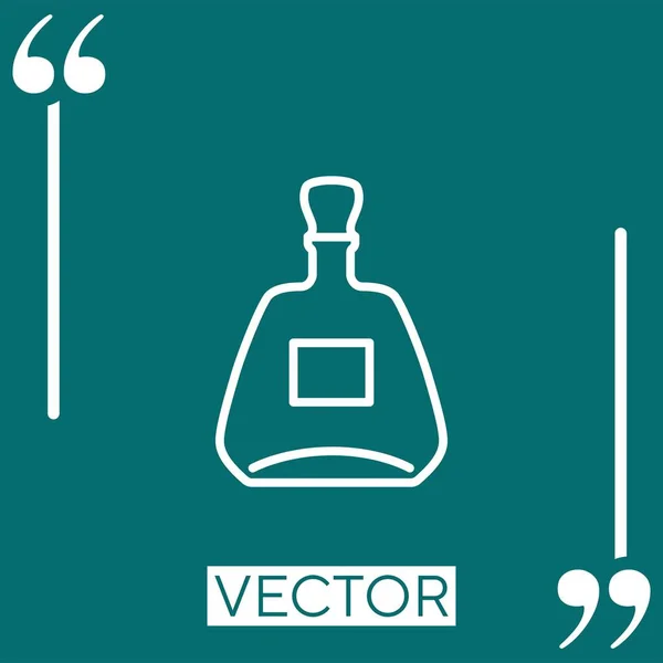 Escocés Whisky Vector Icono Icono Lineal Línea Carrera Editable — Vector de stock