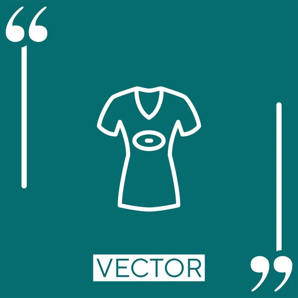 Camisa Vector Icono Icono Lineal Línea Carrera Editable — Vector de stock
