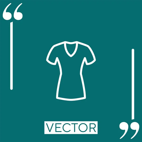 Shirt Vector Icon Linear Icon Editable Stroke Line — Stock Vector