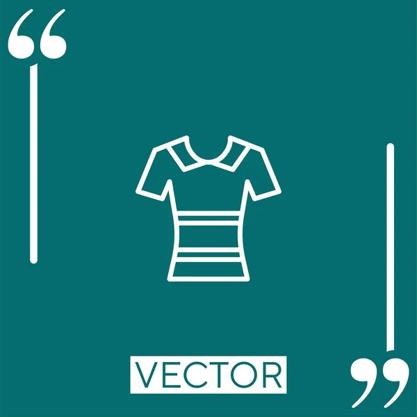 Camisa Vector Icono Icono Lineal Línea Carrera Editable — Vector de stock